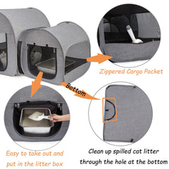 LUCKITTY cat toilet with front access for easy litter management