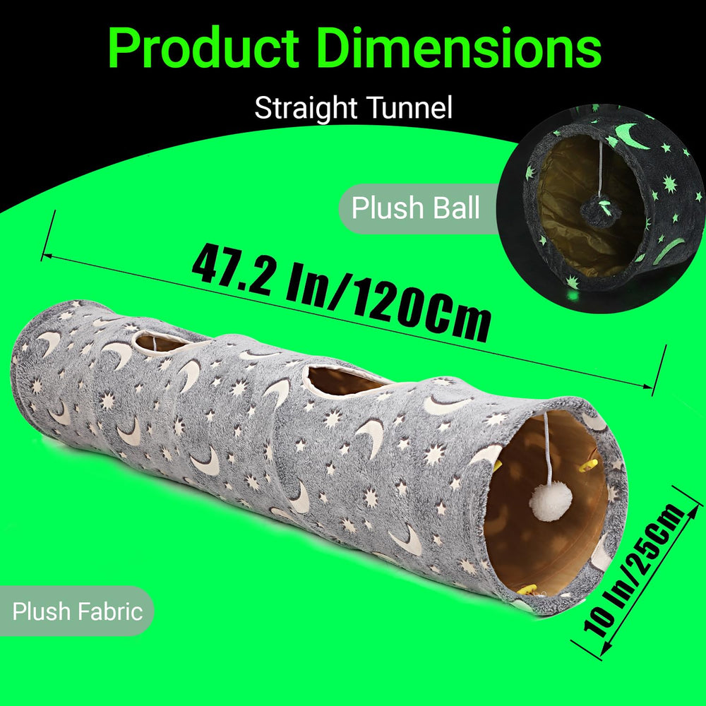 LUCKITTY Spring Steel Frame keeps the tunnel sturdy and portable.