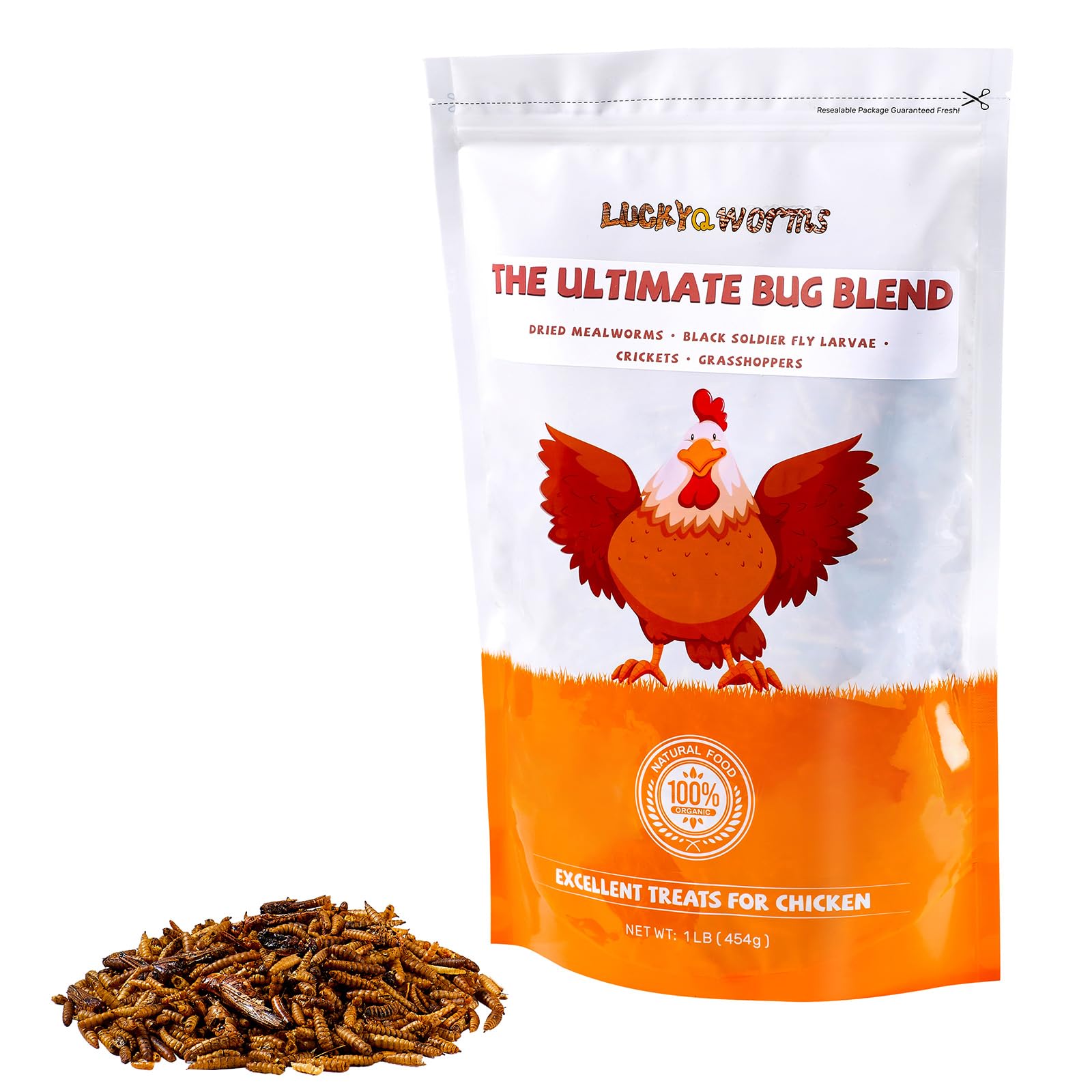 LuckyQworms trail mix being poured for birds during foraging time