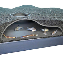 Lucky Critter aquarium underground tunnel cave curve enhances concealment and natural viewing for fish.