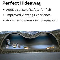 Lucky Critter two-hole cave suits Pleco, Corydoras, and Kuhli Loach gracefully.