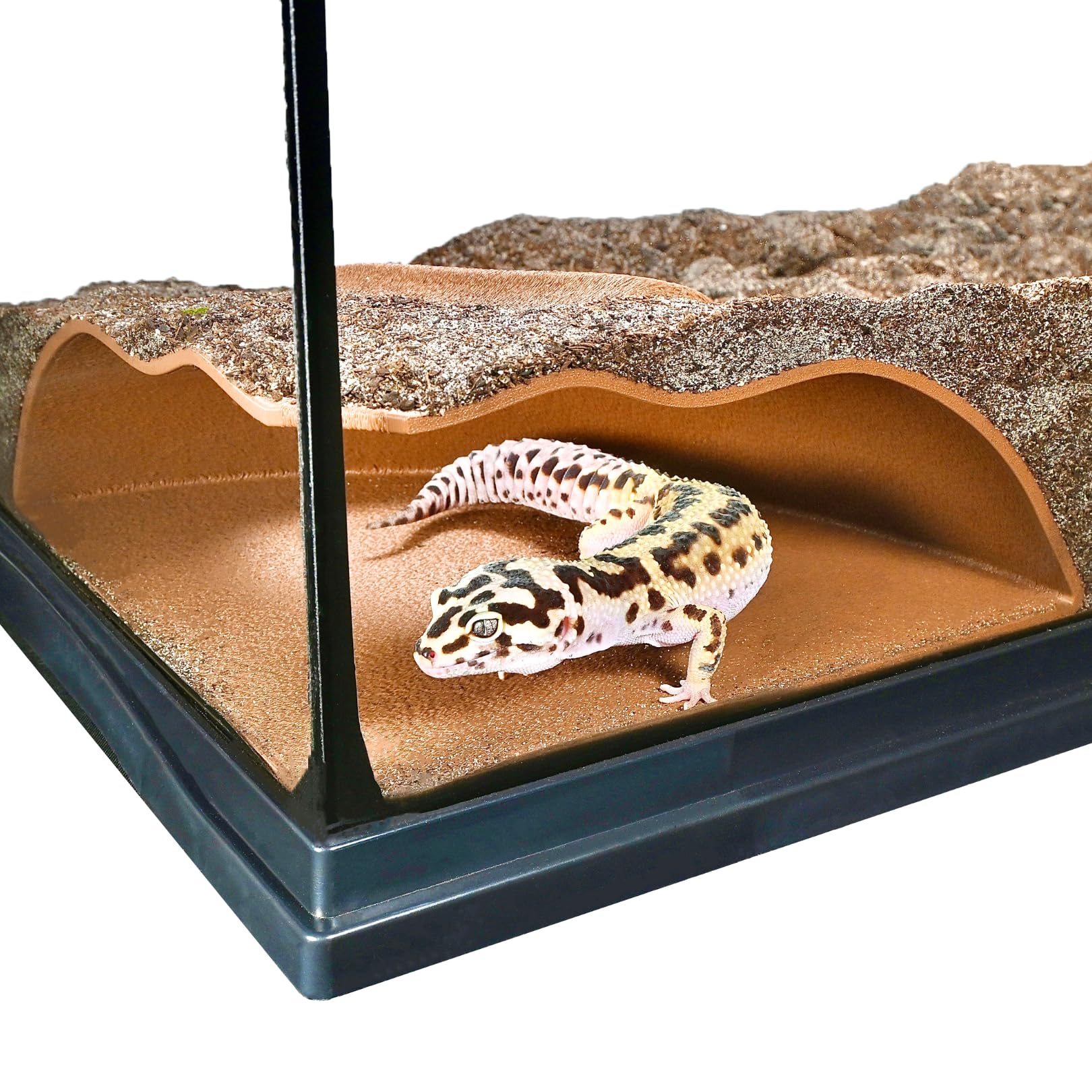 Lucky Critter reptile corner underground cave viewing hide offers a cozy, clear-viewing retreat.