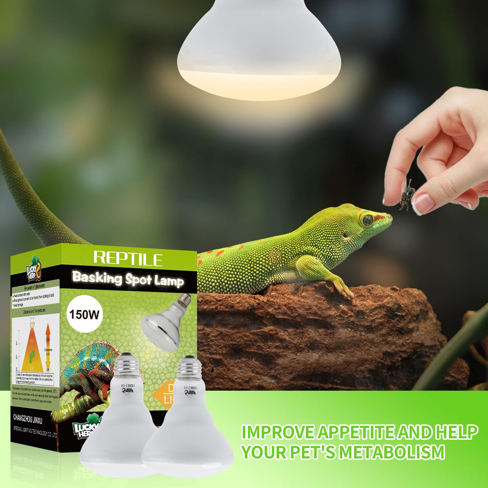 LUCKY HERP UVA sun-simulation bulb promotes natural behaviors in reptiles.