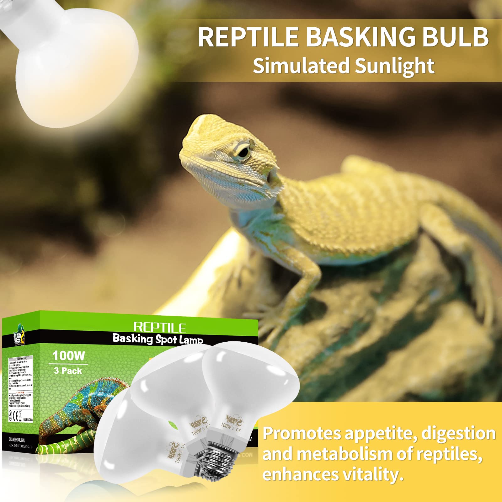 Lucky Herp 3rd-gen pack of three for convenient replacements and back-up bulbs.