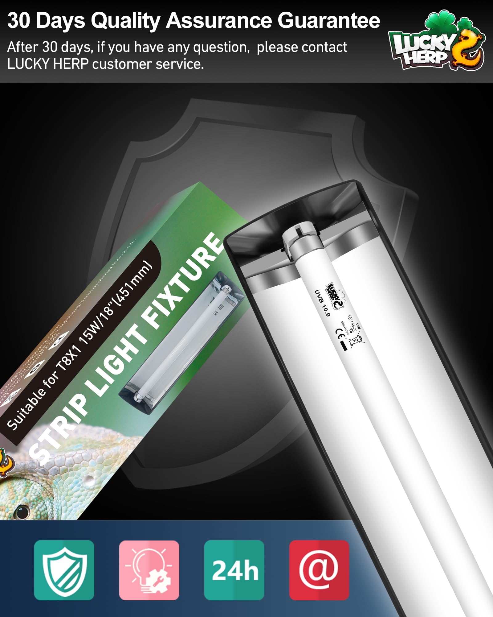 Lucky Herp compact design fixture ensures safe home use