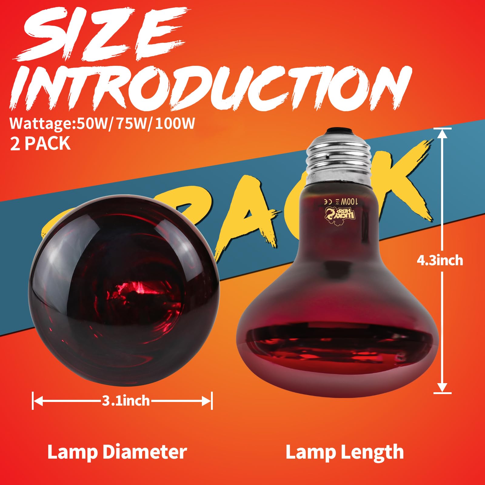 LUCKY HERP E26 base compatible bulb is easy to install in most fixtures.