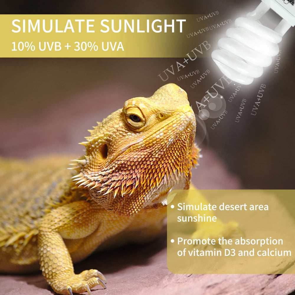 Lucky Herp UVB bulb offers long-lasting, reliable output.