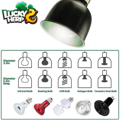 LUCKY HERP reflector cover enhances UVB output for brighter reptile enclosures.