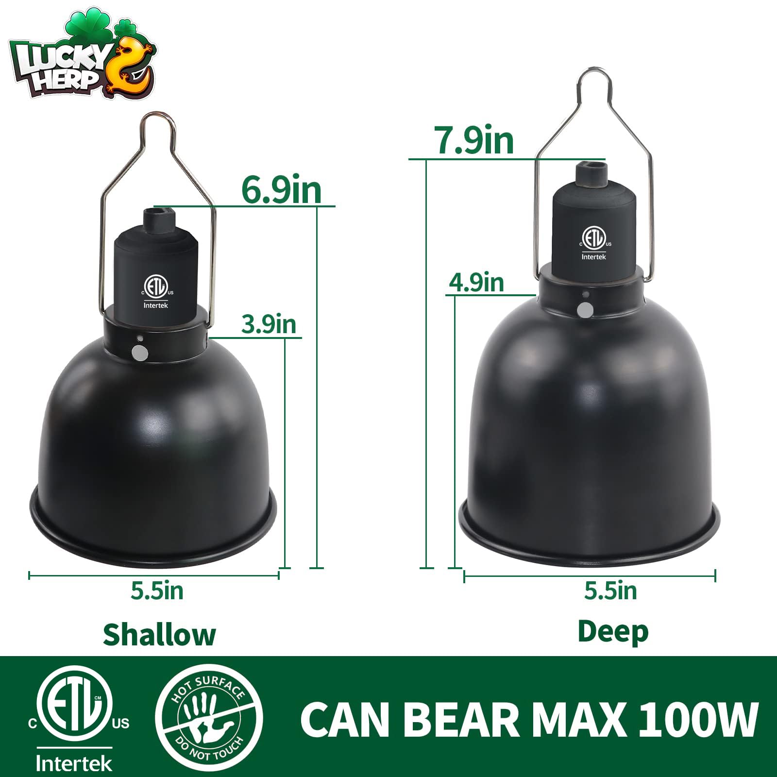 LUCKY HERP top ventilation holes improve heat dissipation during long illumination sessions.