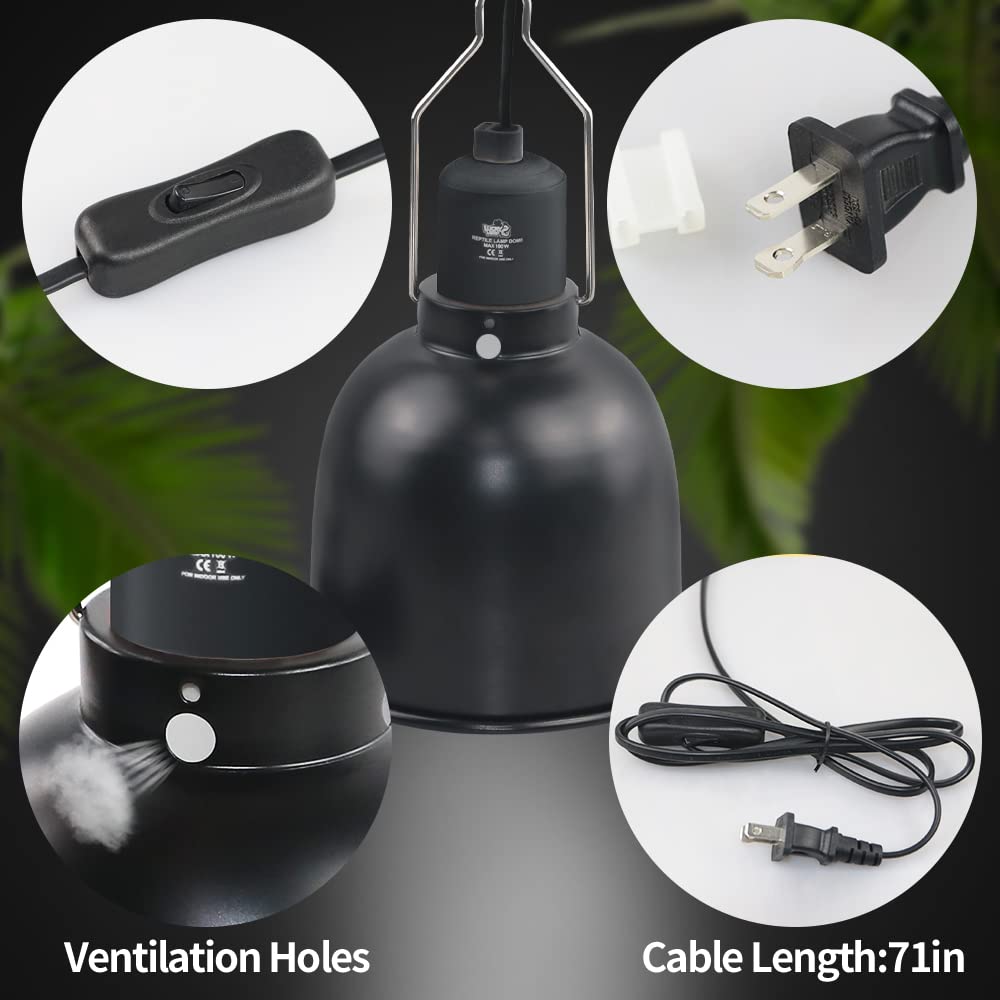 LUCKY HERP UVB and basking bulb compatibility enables versatile enclosure lighting.