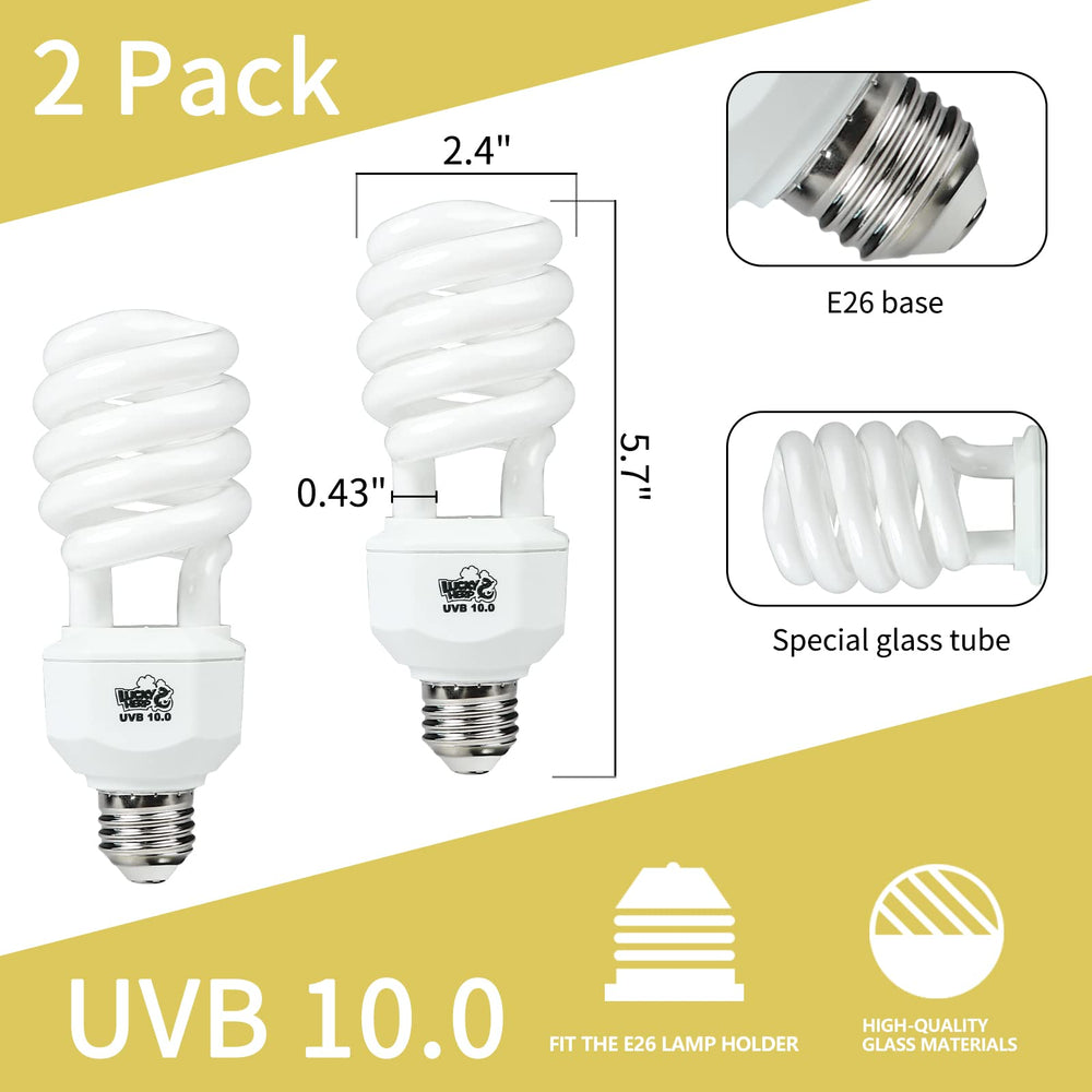 Lucky Herp UVB glass-tube design for stable output.