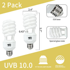 Lucky Herp UVB glass-tube design for stable output.