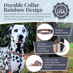 Lucky Love Dog collar worn by a large dog showing a comfortable fit.
