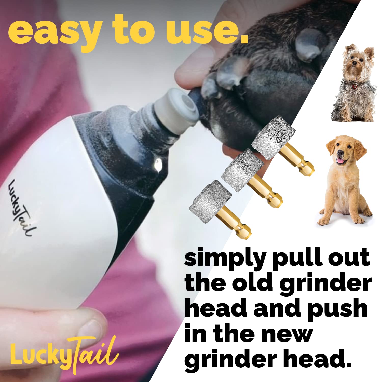 LUCKY TAIL diamond tip drill bit for precise trimming.