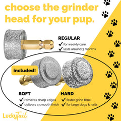 LUCKY TAIL soft head for gentle shaping and finishing nails