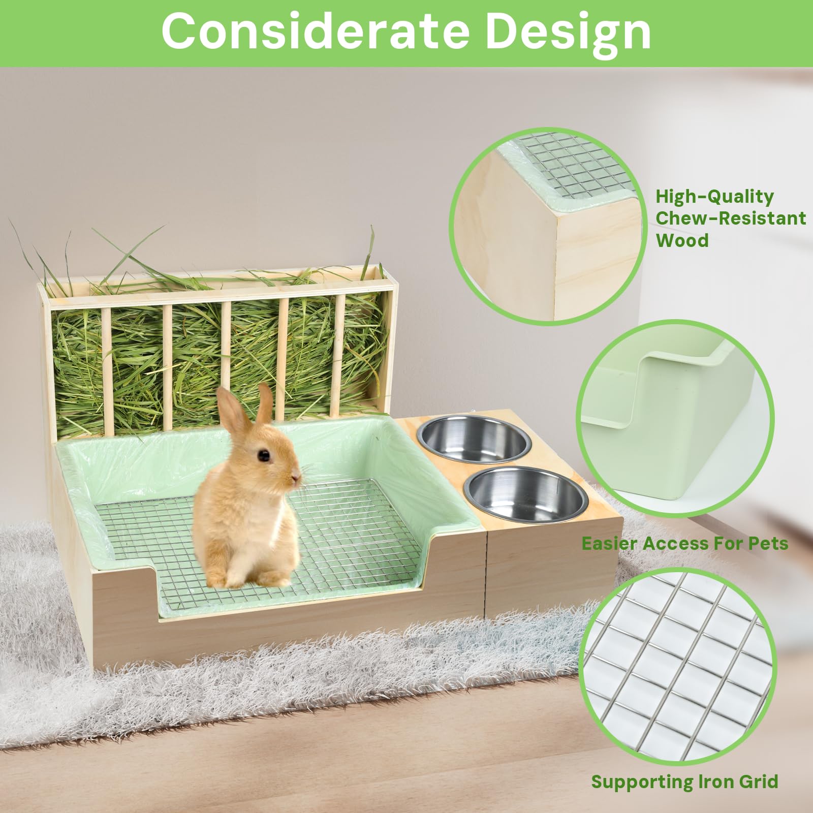 LUCKYBOPAN easy-clean removable tray simplifies habitat maintenance
