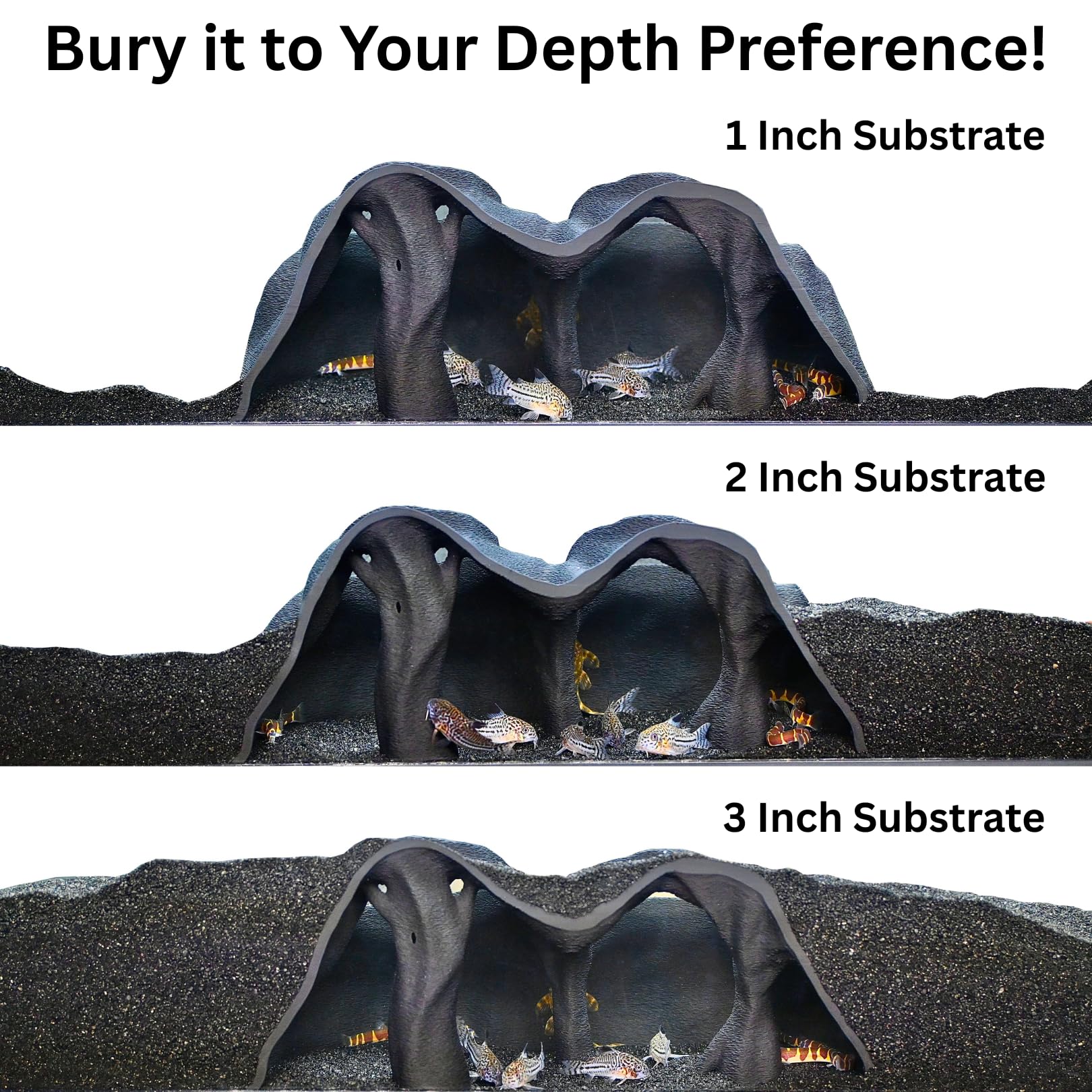 Lucky Critter aquarium-safe plastic cave feels natural yet smooth for fish.