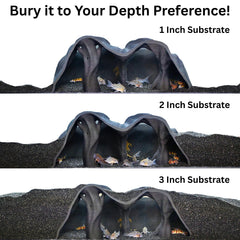 Lucky Critter aquarium-safe plastic cave feels natural yet smooth for fish.