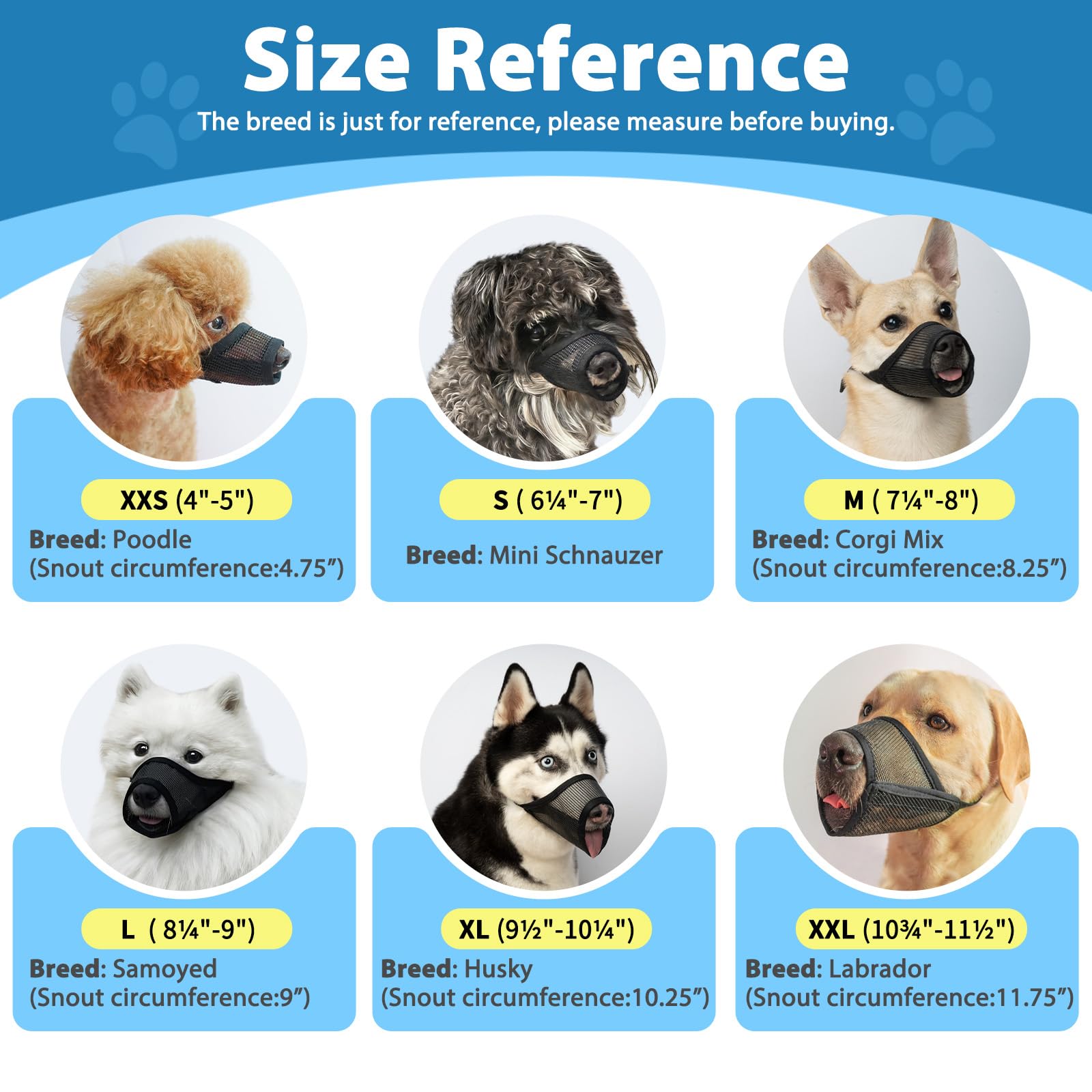 LUCKYPAW s muzzle size ensures secure fit for compact breeds while training.