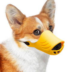 LUCKYPAW dog muzzle with soft duck silicone mouth cover for comfort