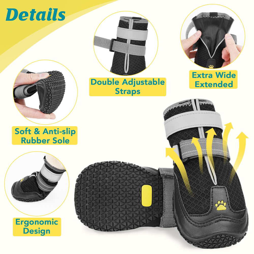 LUCKYPAW dog shoes all-terrain protection on rocks and mud