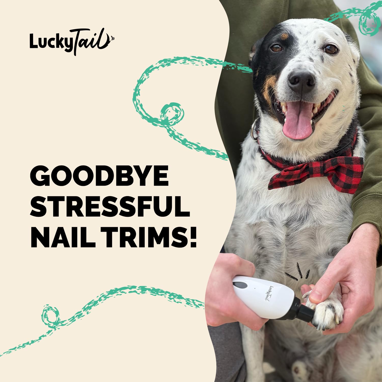 LuckyTail long operating time for extended grooming sessions
