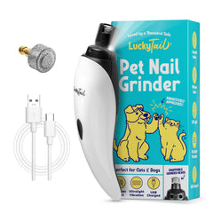 LuckyTail pet nail grinder shows quiet operation for stress-free trims