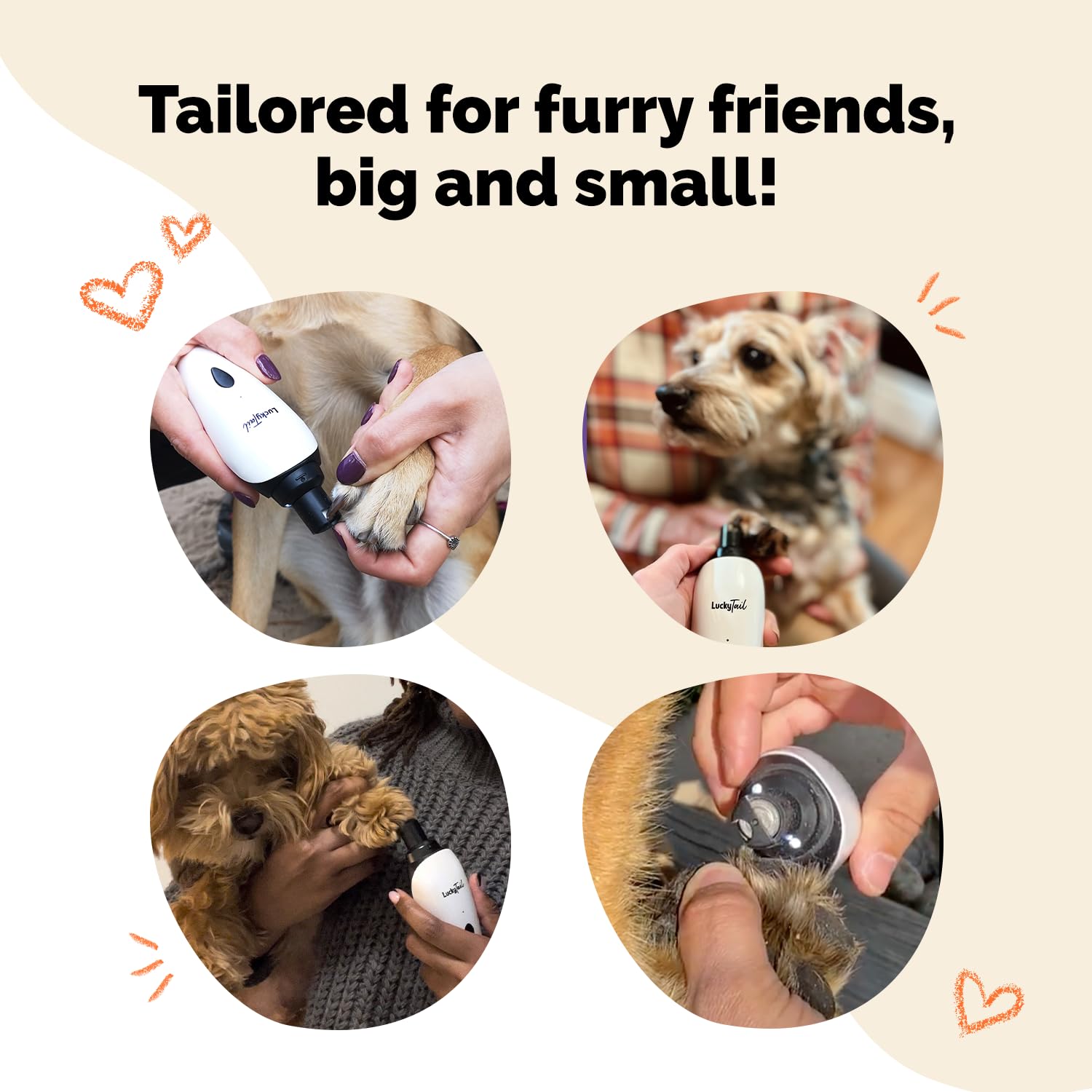 LuckyTail portable ergonomic design fits in hand