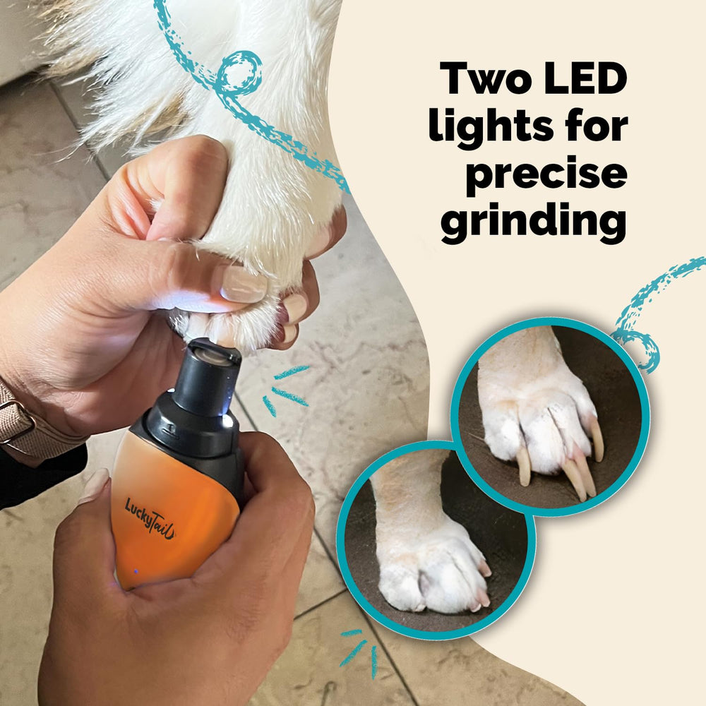 Lucky Tail two-speed settings for gentle or tougher nail care