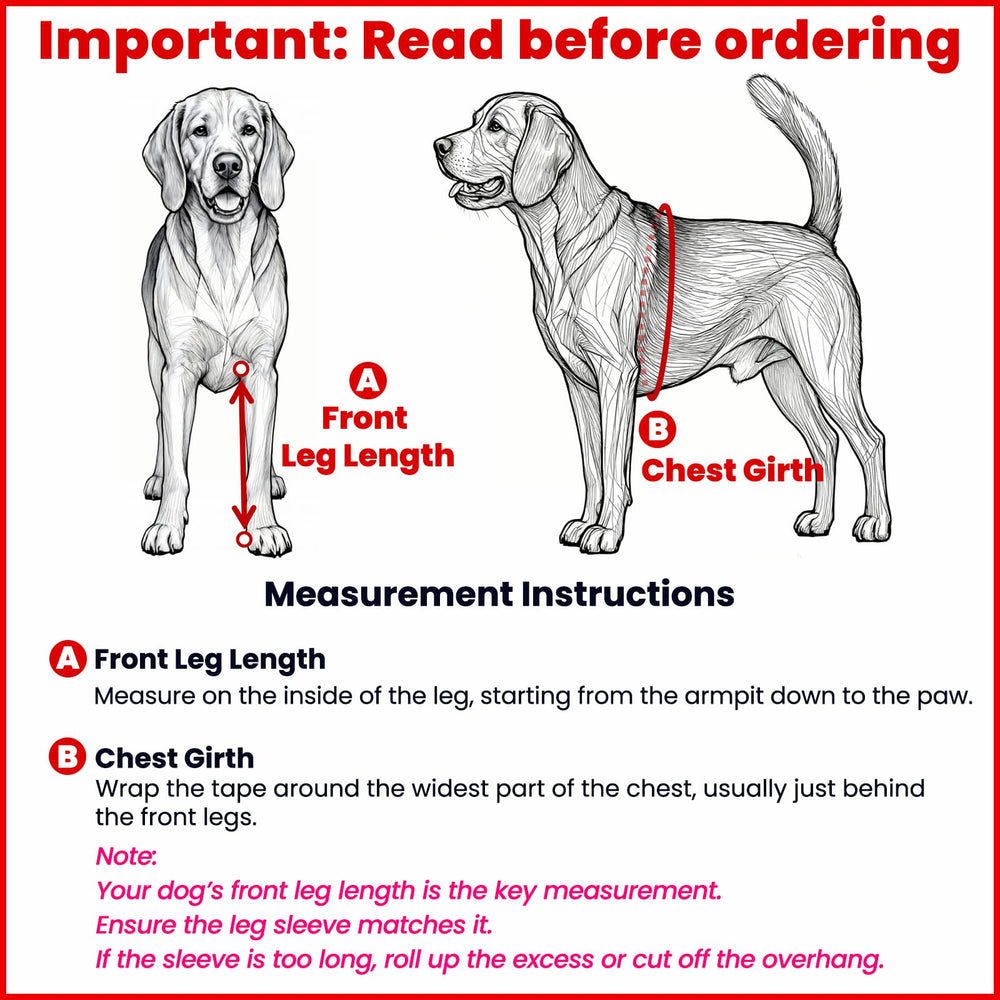 LufeLux symmetrical left-right design fits either front leg