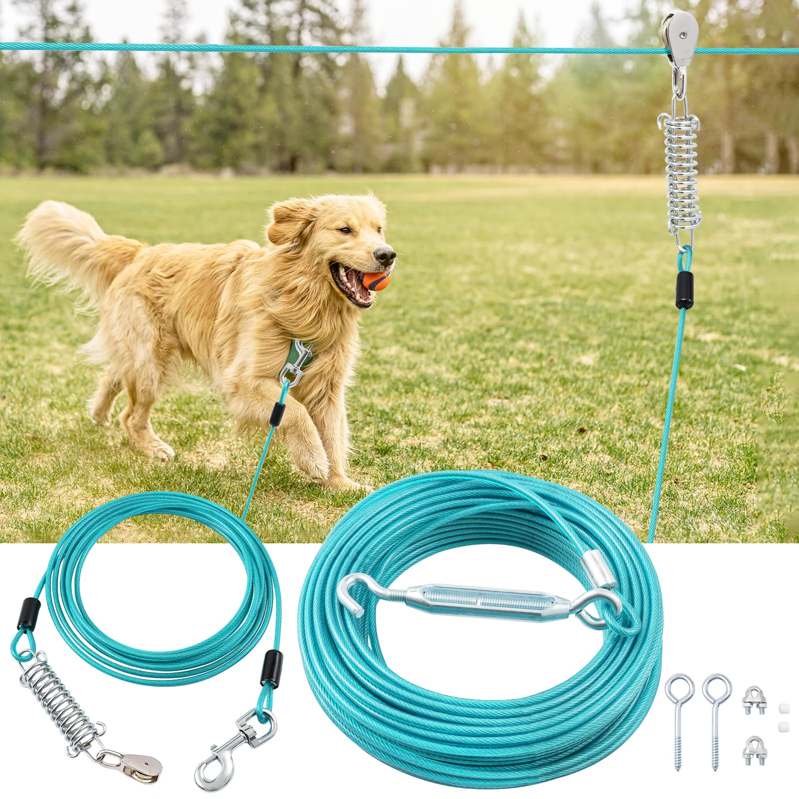LUFFWELL 100ft main cable shown for safe yard roaming