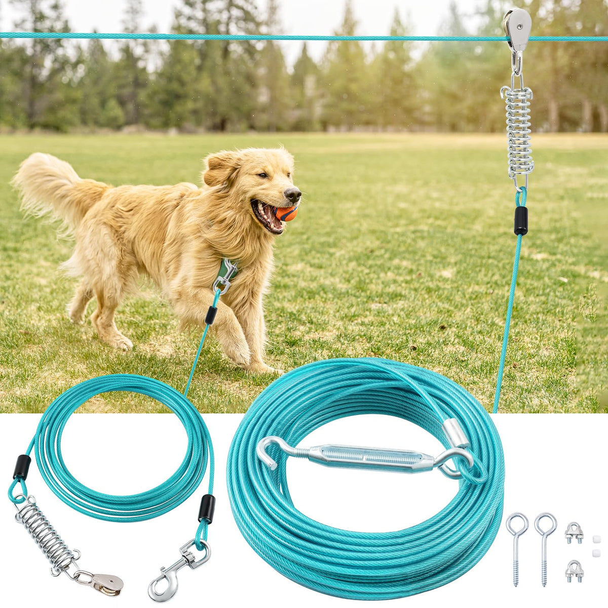 LUFFWELL 100ft main cable shown for safe yard roaming