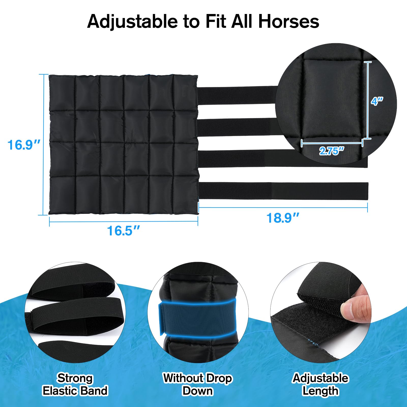 Anatomically designed LUFFWELL wrap with higher top to reduce tendon stress.