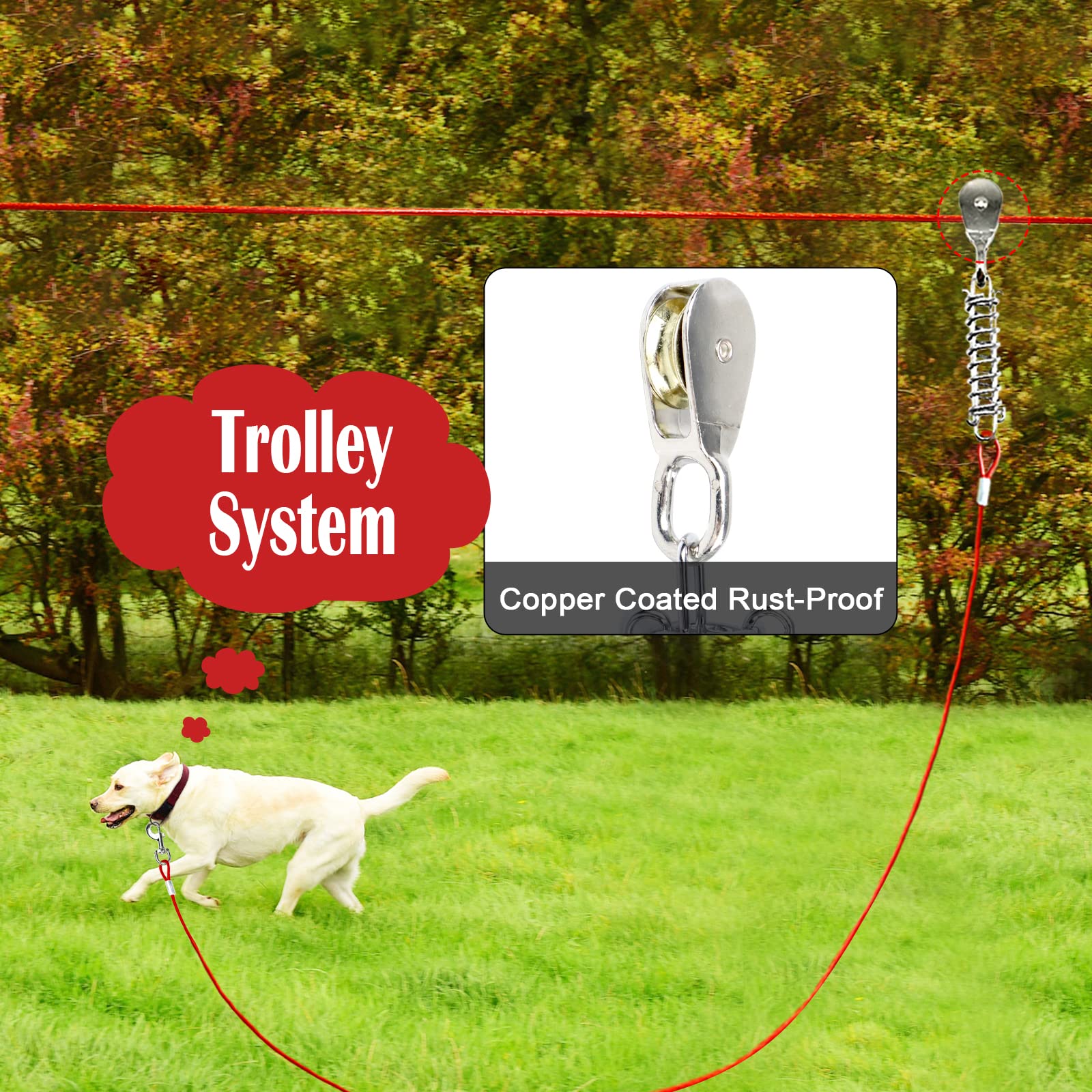 LUFFWELL 360° swivel clip prevents tangles during fast circles