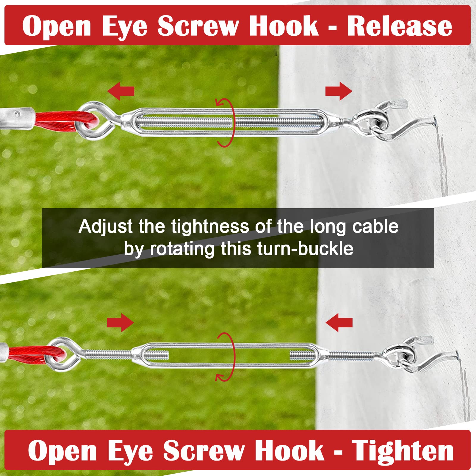 LUFFWELL easy setup with included hardware and instructions