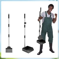 LUFFWELL Pooper Scooper aluminum tray close-up highlights rustproof coating for simple cleaning.