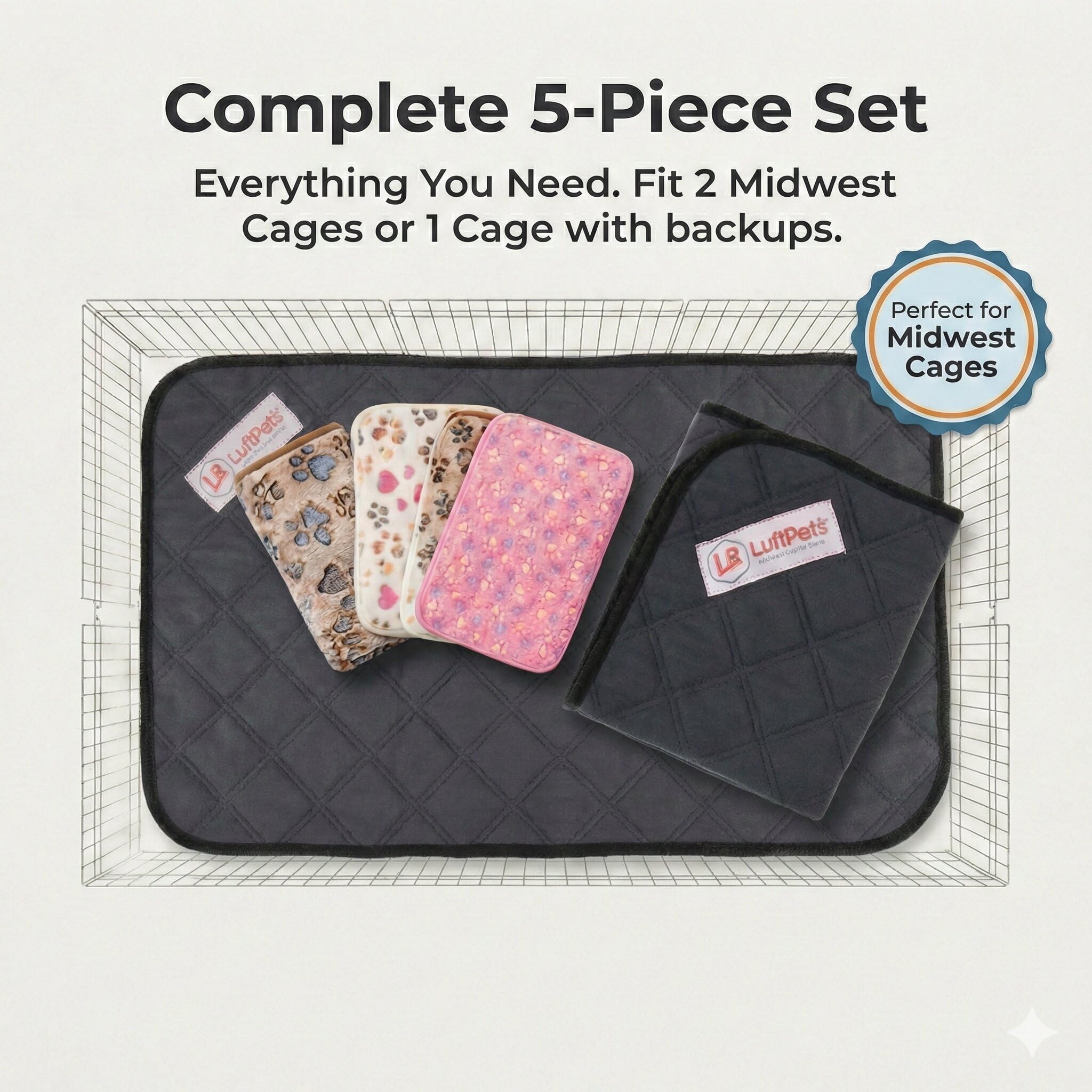 LUFTPETS bunny cage mats floor mats prevent hay from sticking and simplify cleaning