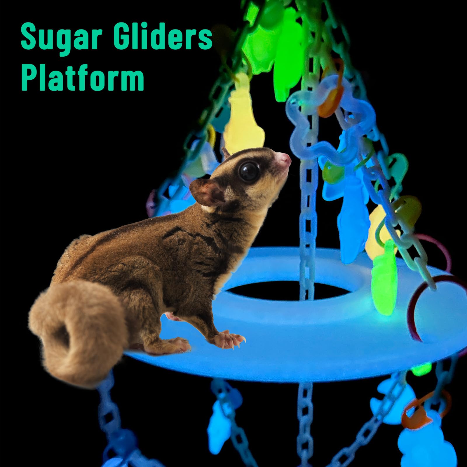 LUKHMELF sugar glider hanging climbing toy offers safe grip.