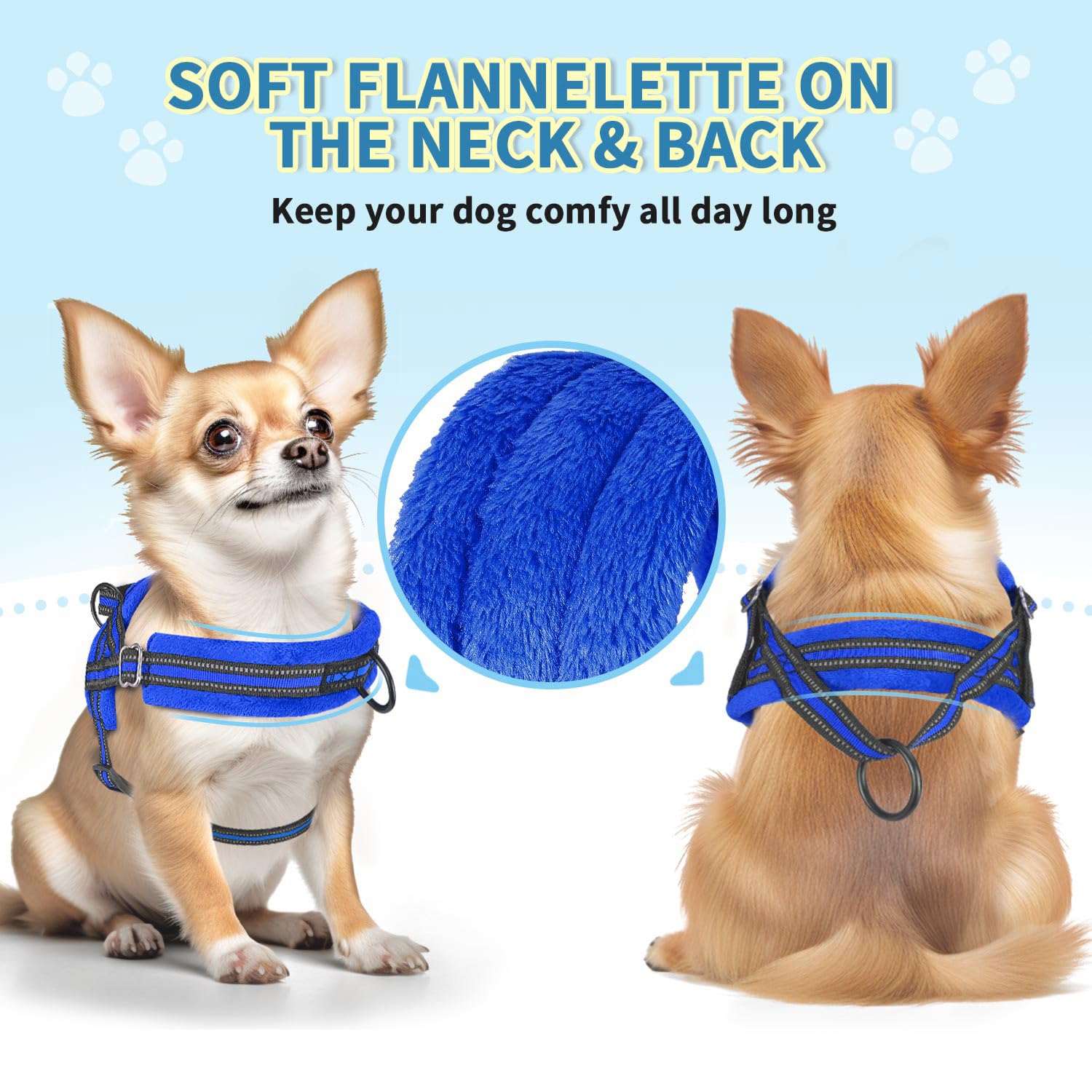 Lightweight 4 ft bungee leash in blue from Lukovee reduces pulling shocks.