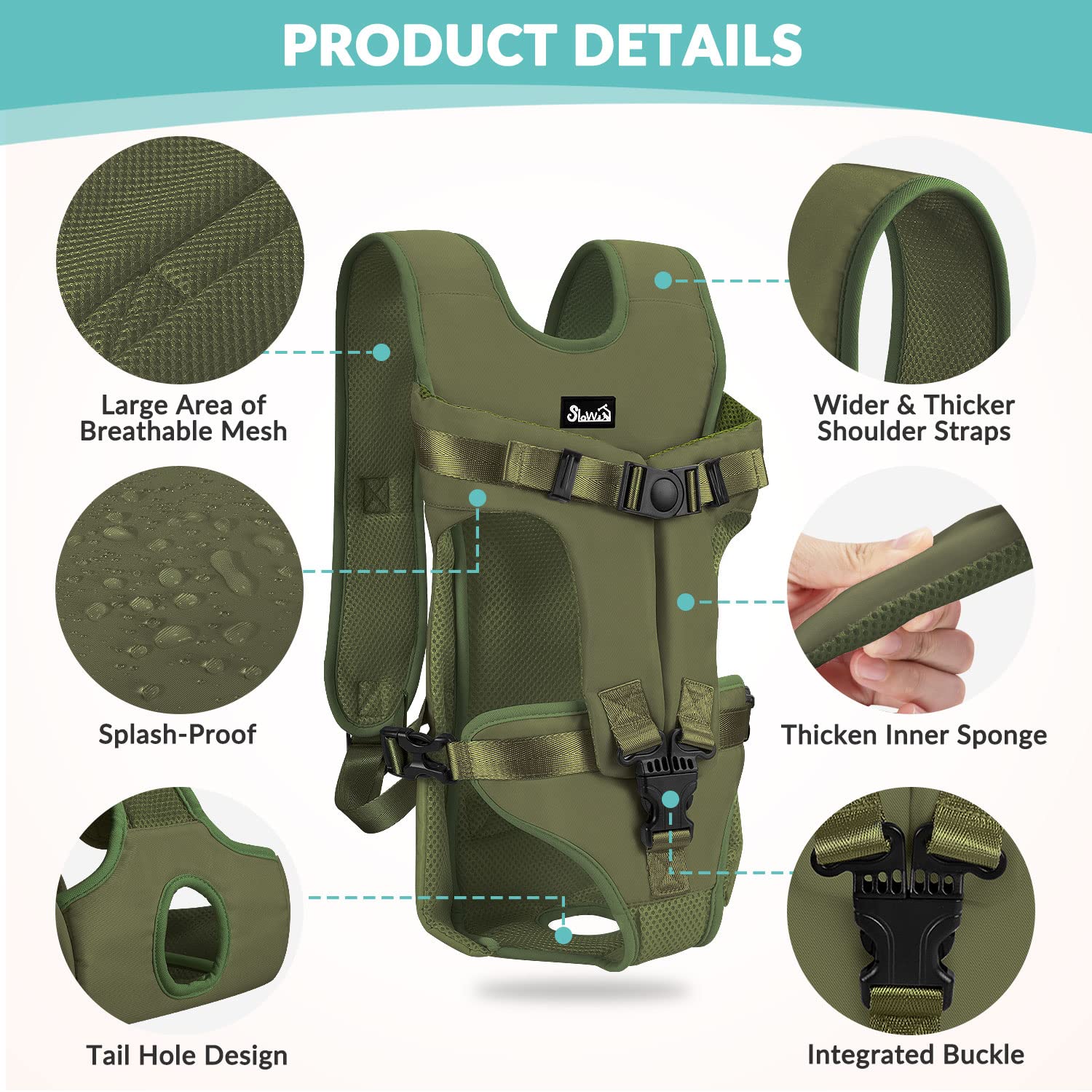 Lukovee carrier features ventilated mesh panel for cooling