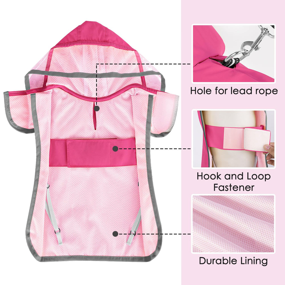Lukovee dog raincoat adjustable straps for secure fit