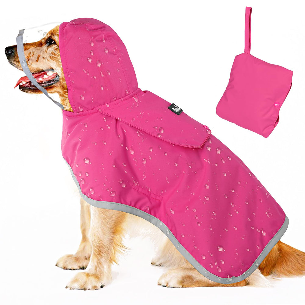 Lukovee dog raincoat full view keeps your pet dry on wet walks