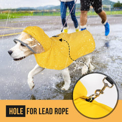 Lukovee dog raincoat with soft inner mesh for comfortable wear.