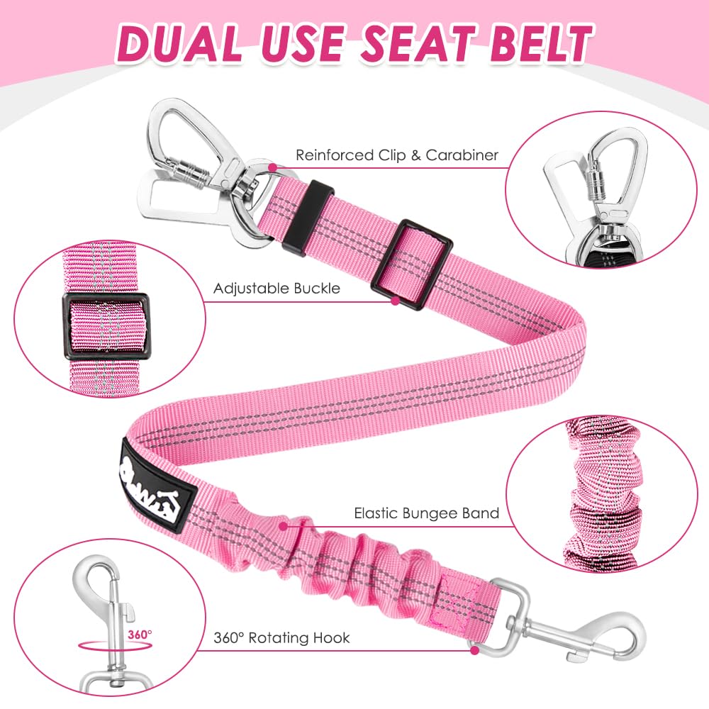 Lukovee travel restraint use keeps pets safely in back seat