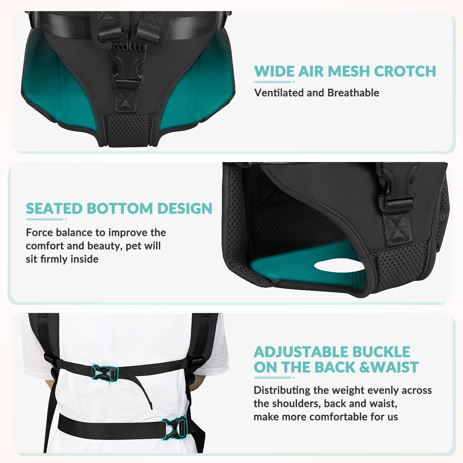 Lukovee lightweight dog carrier ideal for hiking and travel.