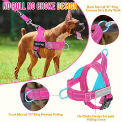 Lukovee No Pull Harness chest strap adjustment for secure, customizable fit.