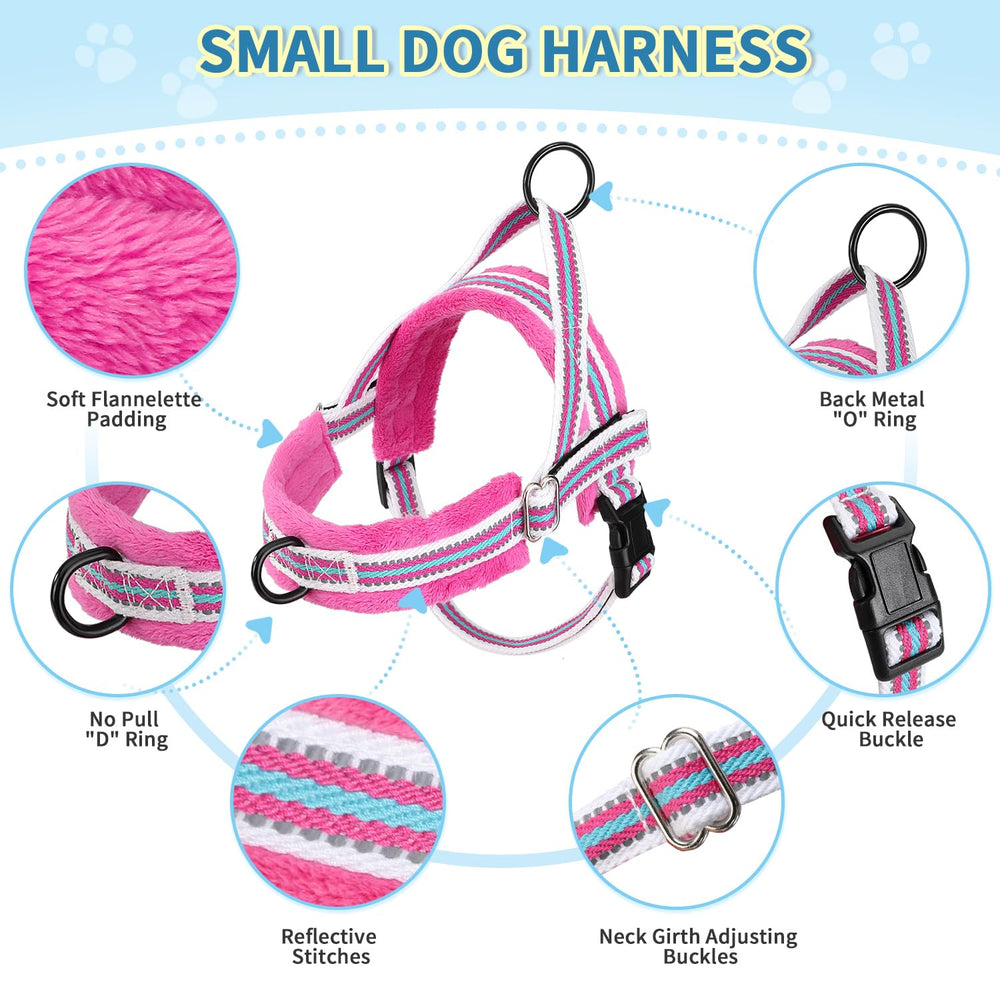 Lukovee No Pull Harness neck and chest adjustment showcased for perfect fit