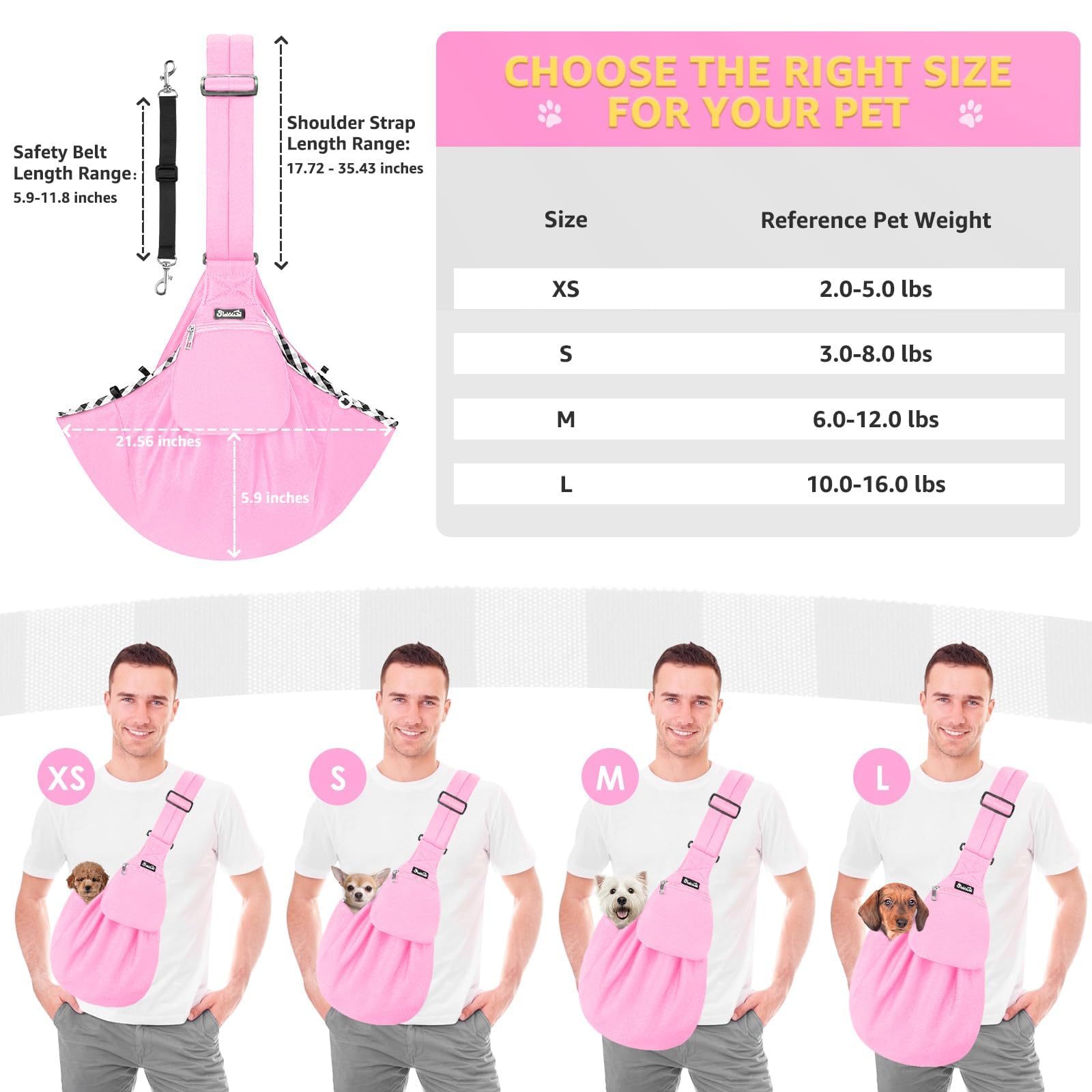 Lukovee Pet Sling ideal for small dogs and cats during errands and parks.
