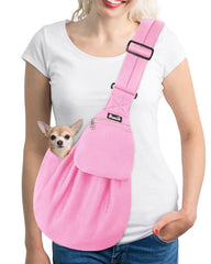Lukovee Pet Sling with padded shoulder strap for comfortable daily outings.