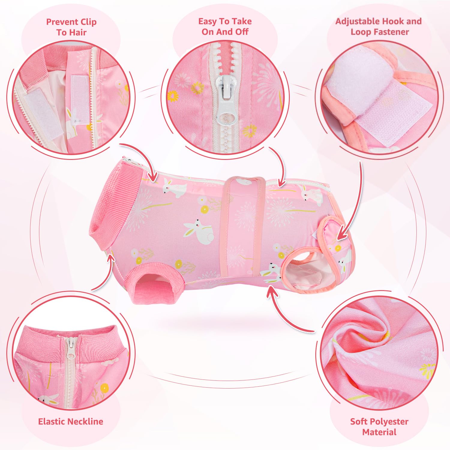 Lukovee recovery suit prevents licking, supporting wound care without constant removal